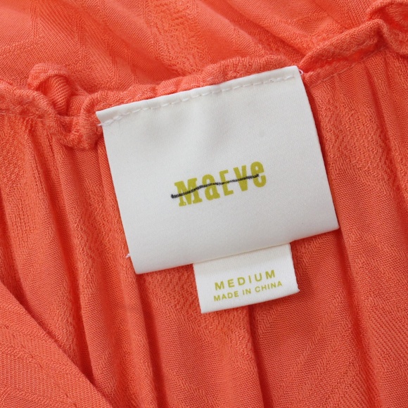 Anthro Maeve Bretta Gathered Tank Top Orange M - Picture 10 of 11